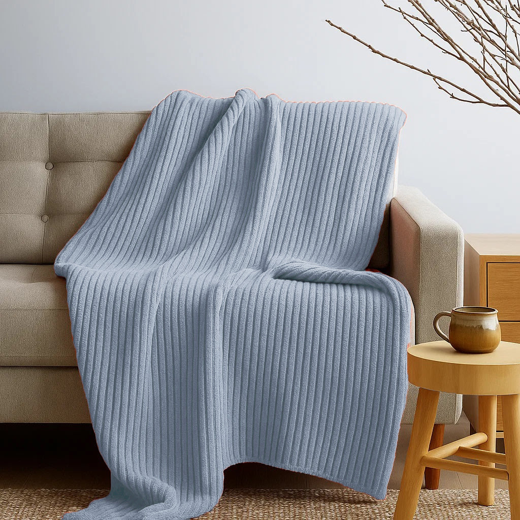 Striped lightweight blanket