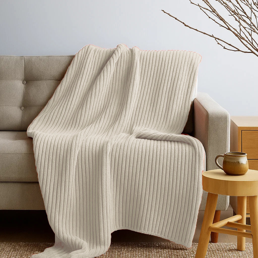 Striped lightweight blanket