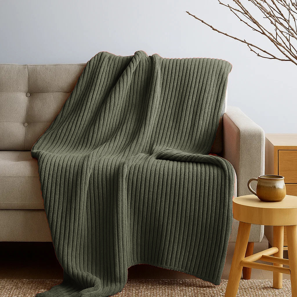 Striped lightweight blanket