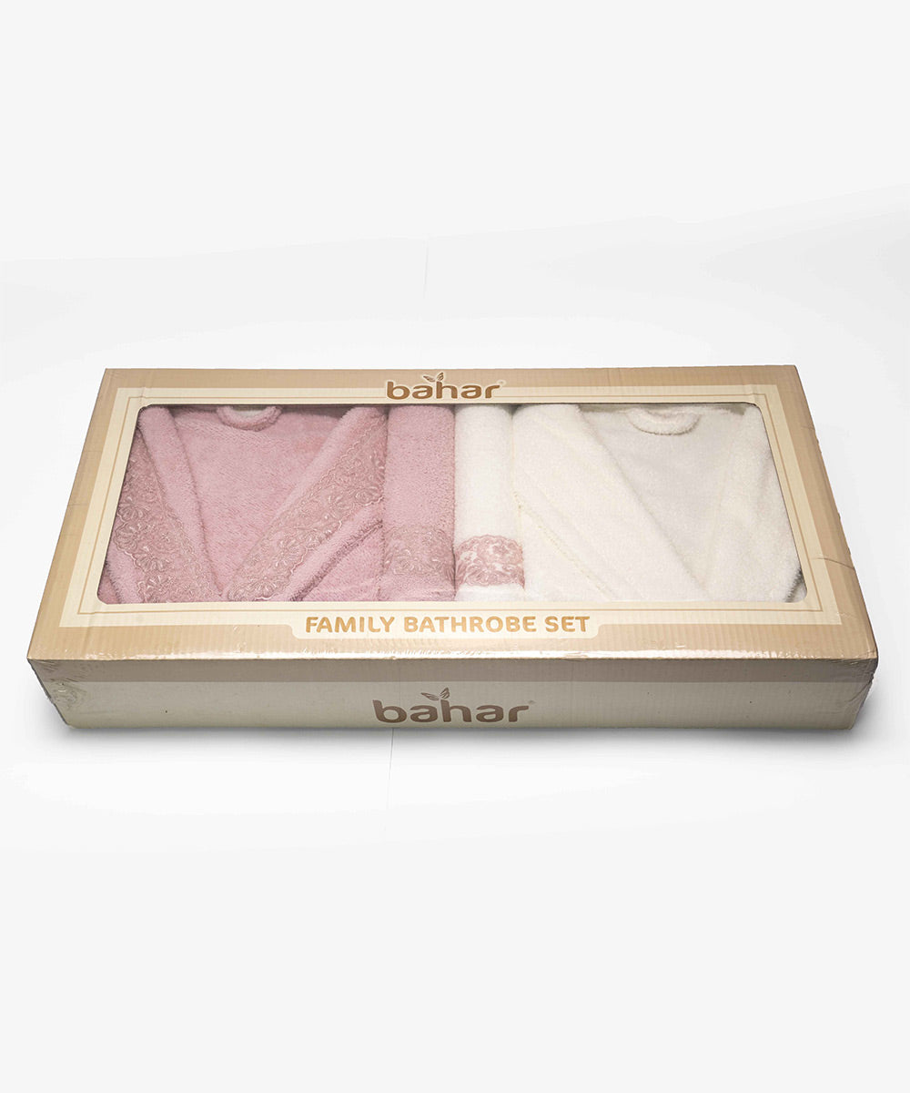 4-Piece Bathrobe Set (2 Bathrobes + 2 Towels)