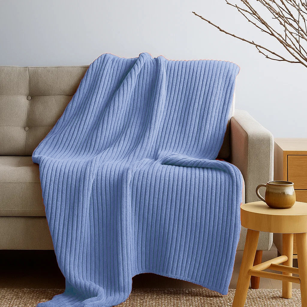 Striped lightweight blanket