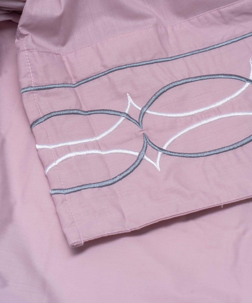 Embroidered Cotton Bedsheet (1 Bedsheet + 2 Pillowcases)