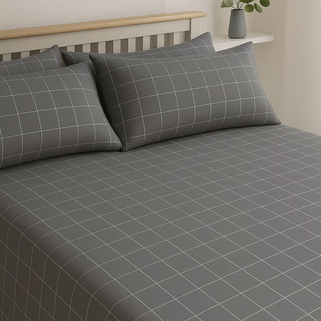 ملاية سرير قطن مطبوعة (ملاية سرير واحدة + 2 غطاء وسادة)