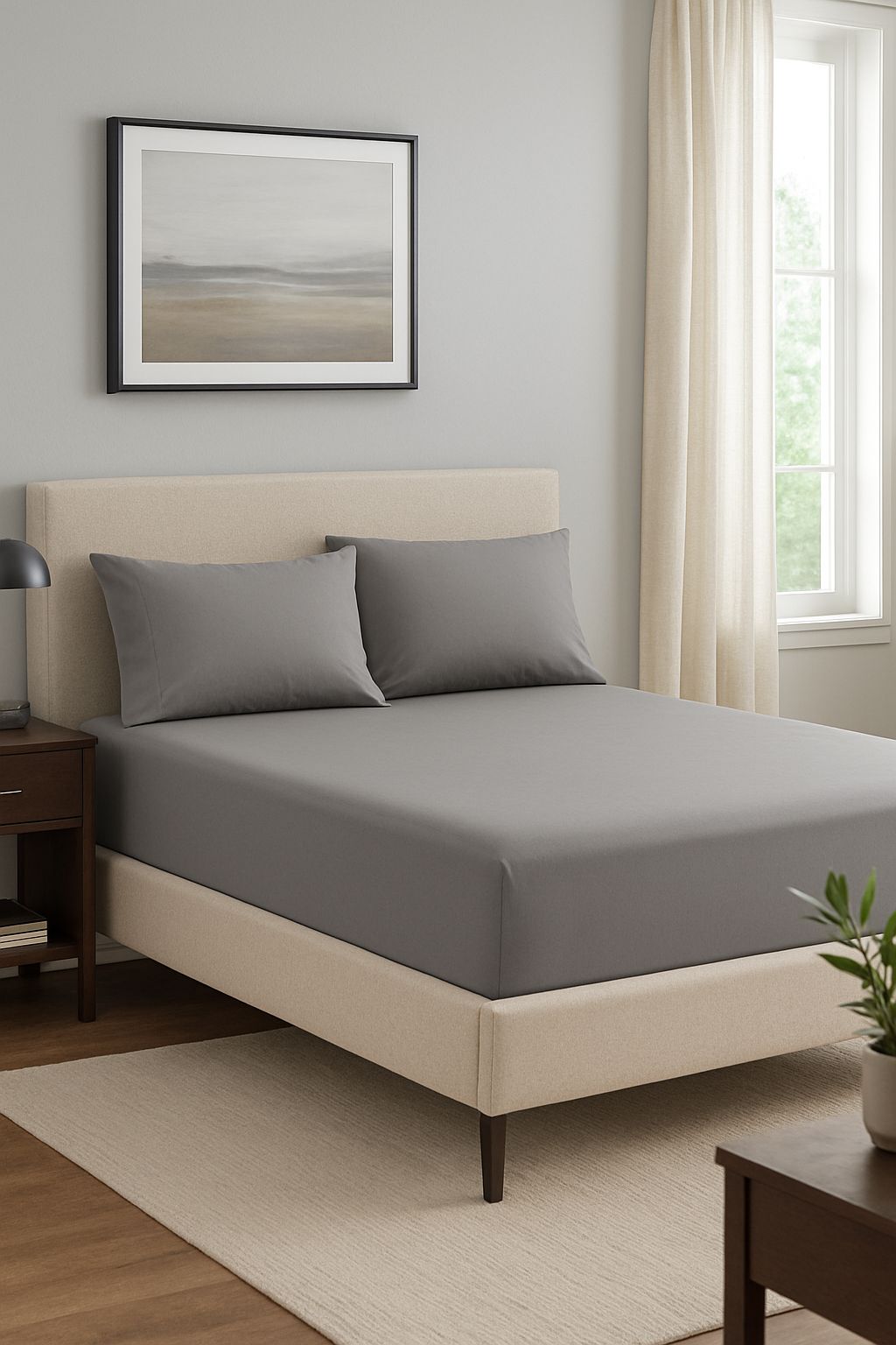 ملاية استك سادة  300TC (1 ملاية  مع أكياس وسادة)