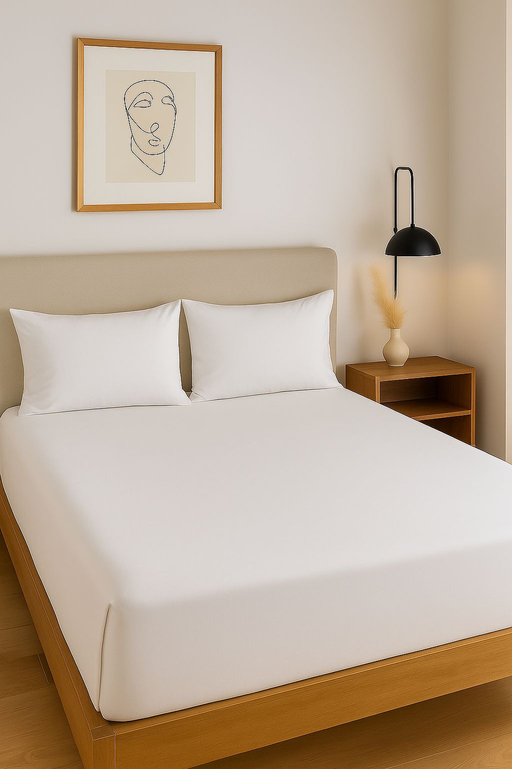 ملاية استك سادة  300TC (1 ملاية  مع أكياس وسادة)