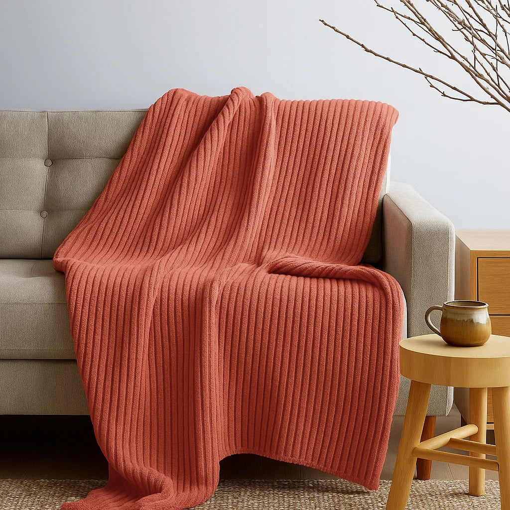 Striped lightweight blanket