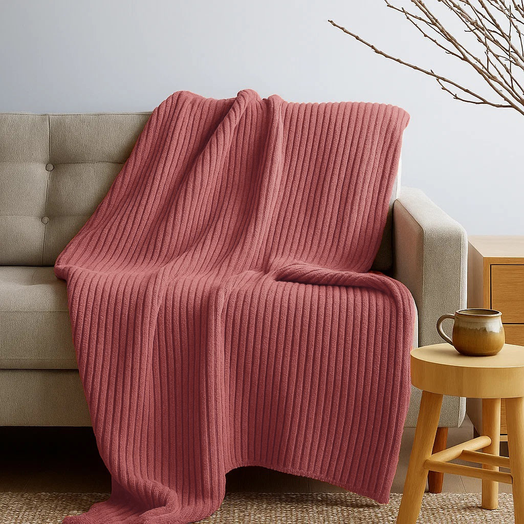 Striped lightweight blanket