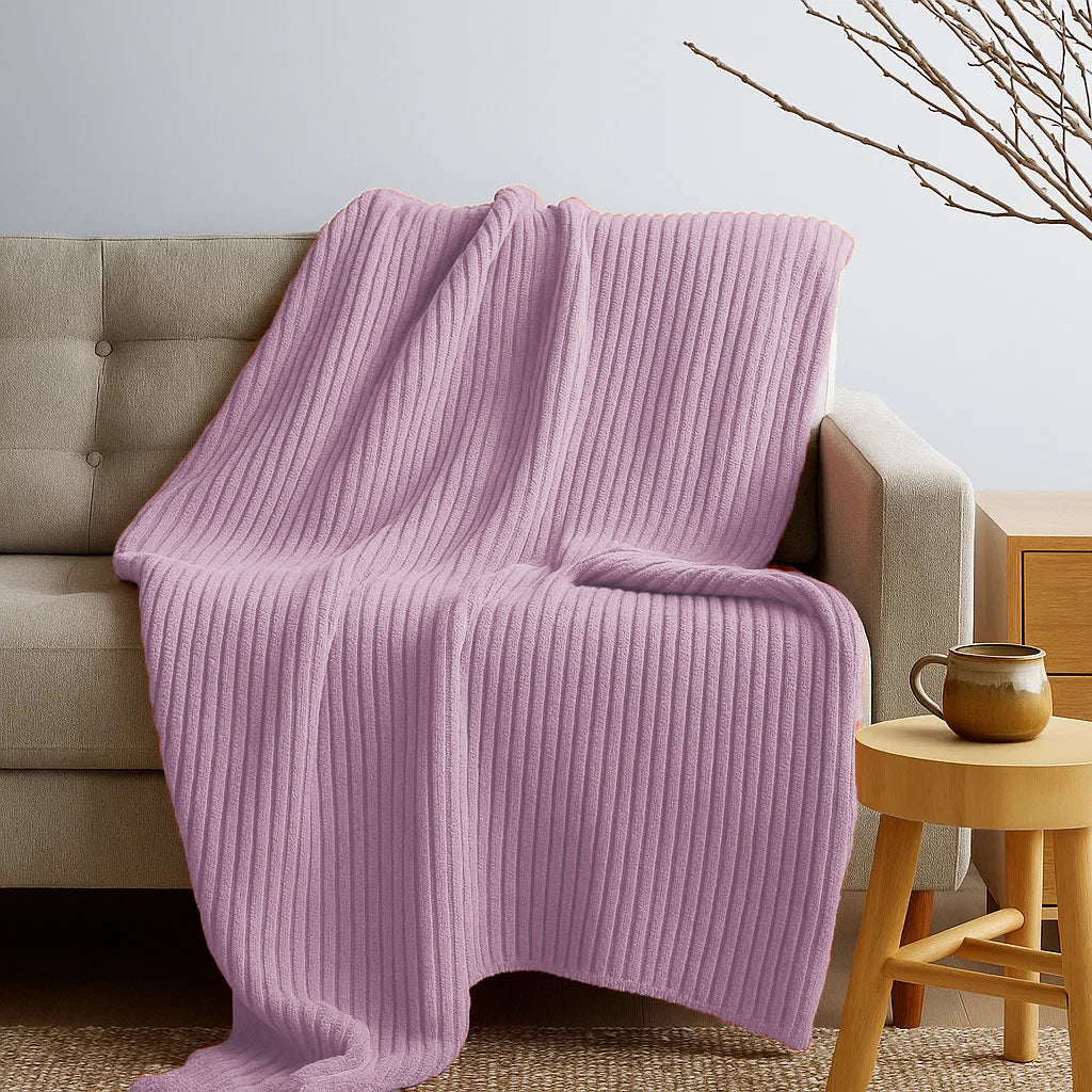 Striped lightweight blanket