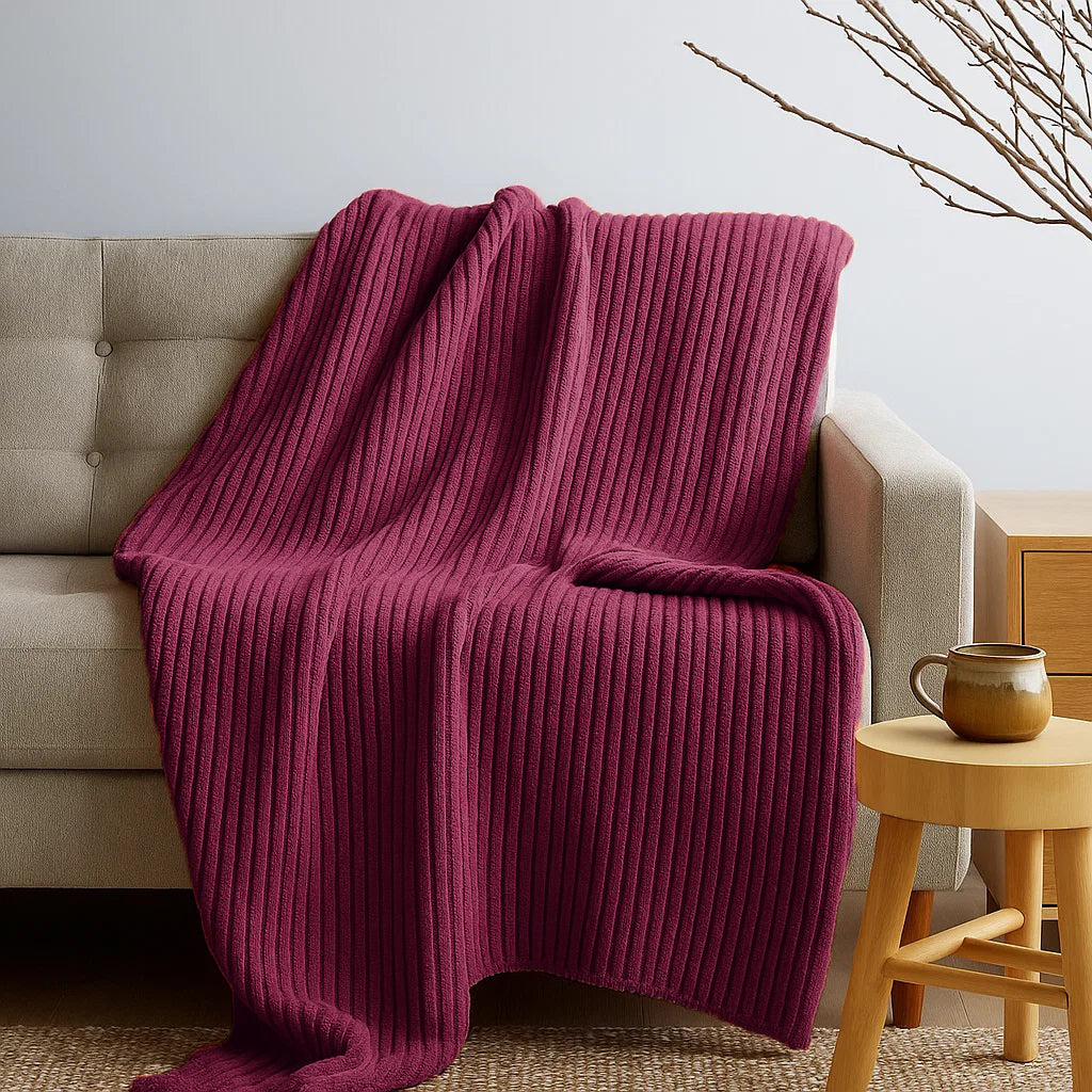 Striped lightweight blanket