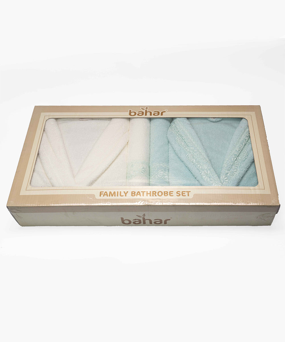 4-Piece Bathrobe Set (2 Bathrobes + 2 Towels)