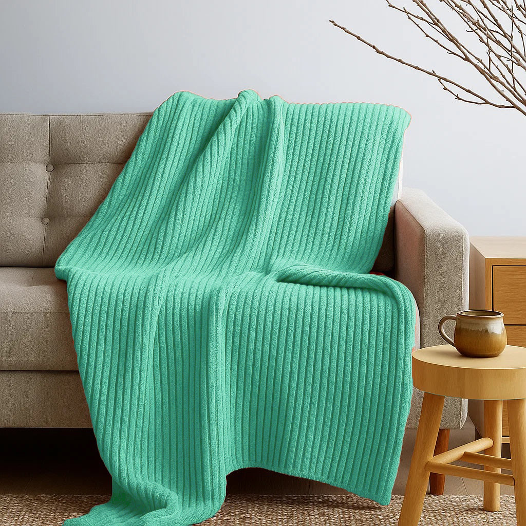Striped lightweight blanket