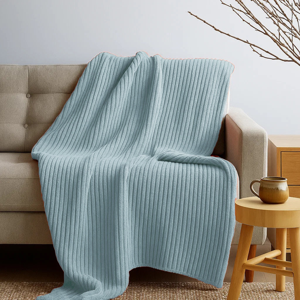 Striped lightweight blanket