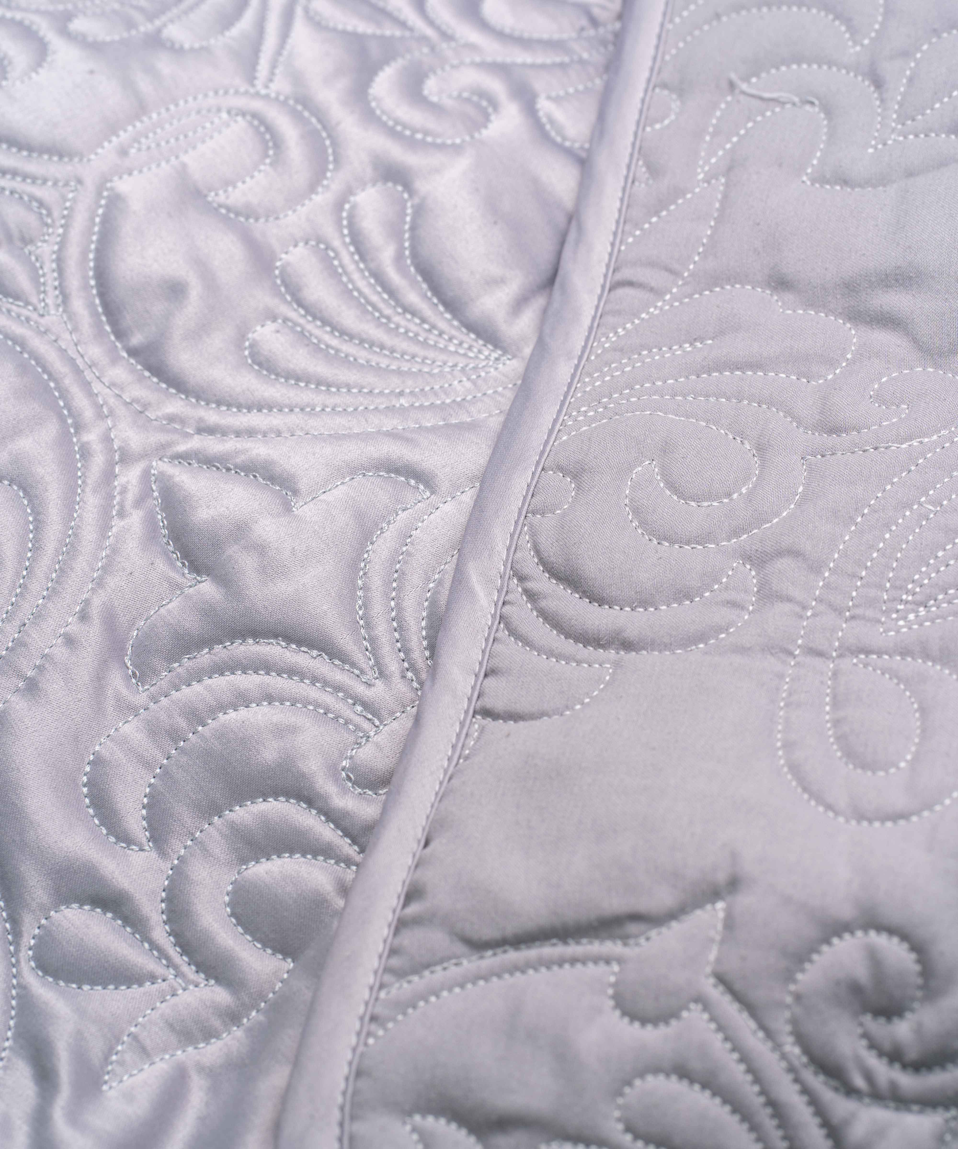 Summer Satin Embroidered Comforter Set (1 Comforter + 2 Pillowcases