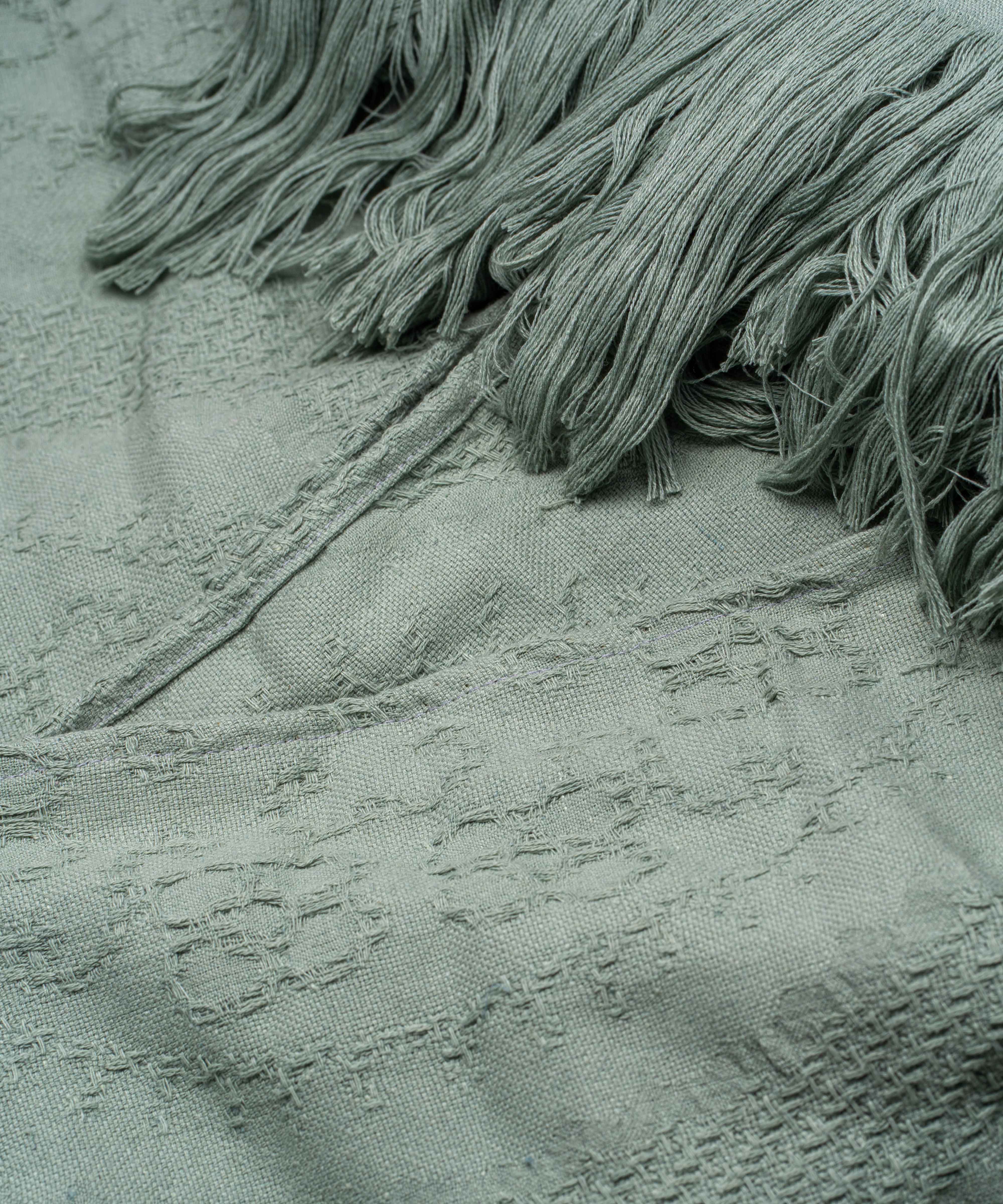 Plain Cotton Blanket with Tassels