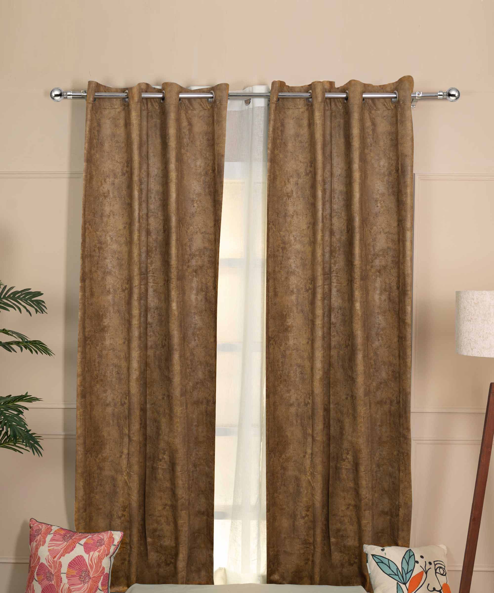 Suede Curtains - Light Blocking - Model chamois