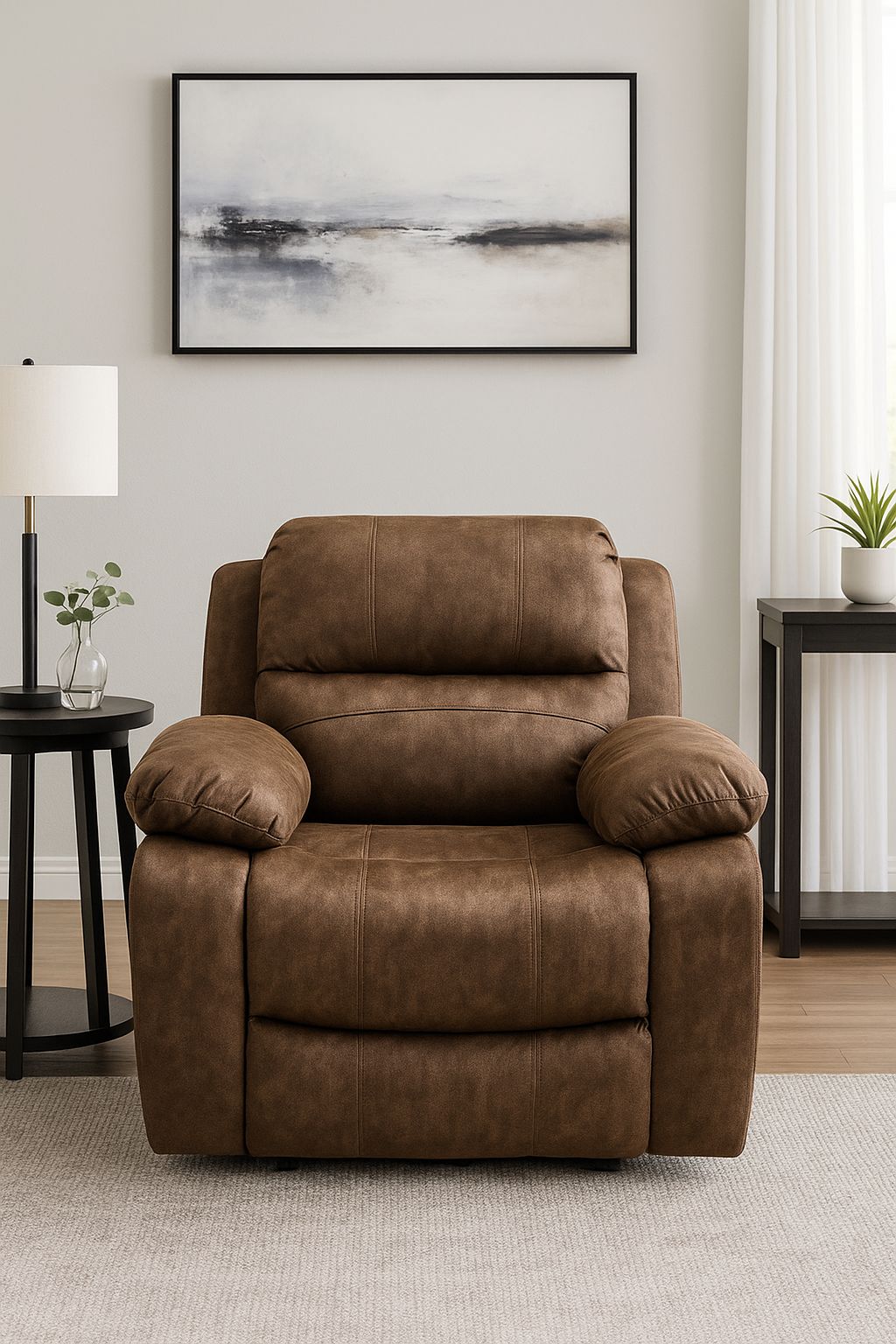 Inverted Leather and Velvet - Brown